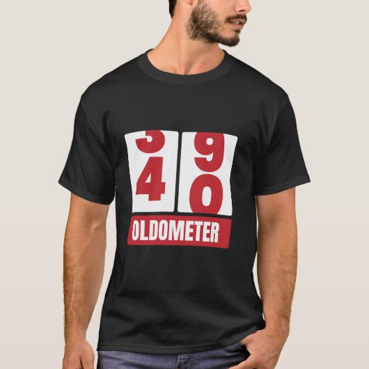 40日40誕生日おもしろいギフト男性女性回転計39 Tシャツ (正面)