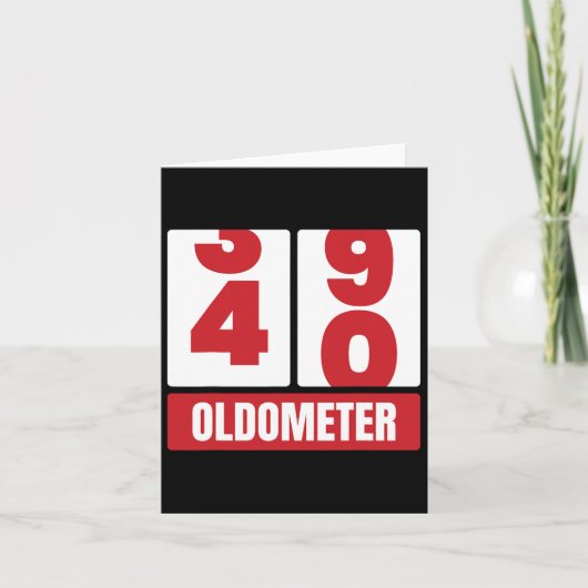 40日40誕生日おもしろいギフト男性女性回転計–4 カード (正面)
