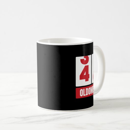 40日40誕生日おもしろいギフト男性女性回転計–4 コーヒーマグカップ (正面右)