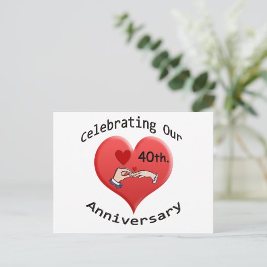 40日。記念日 ポストカード (スタンド正面)