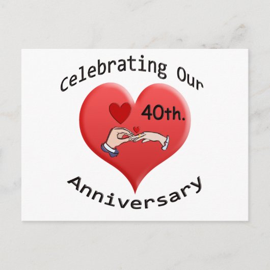 40日。記念日 ポストカード (正面)