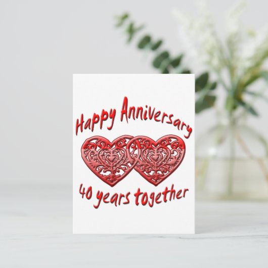 40日。記念日 ポストカード (スタンド正面)