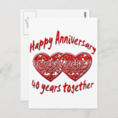 40日。記念日 ポストカード (正面/裏面)