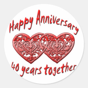 40日。記念日 ラウンドシール