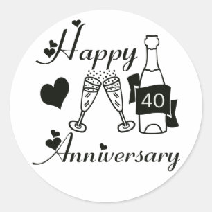 40日。記念日 ラウンドシール