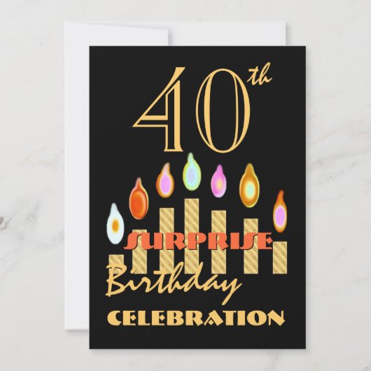 40日~49日目の誕生日パーティーの招待 招待状 (正面)