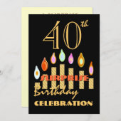 40日~49日目の誕生日パーティーの招待 招待状 (正面/裏面)