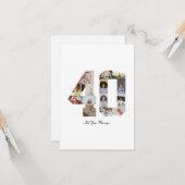 40枚の写真のモザイクアート カード (正面/裏面インサイチュ)