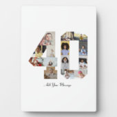 40枚の写真のモザイクアート フォトプラーク (正面)