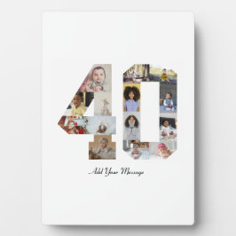 40枚の写真のモザイクアート フォトプラーク