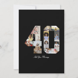 40枚の写真のモザイクアート 案内状