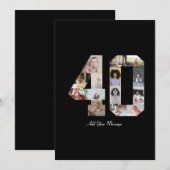 40枚の写真のモザイクアート 案内状 (正面/裏面)