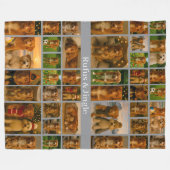 40枚の写真コラージュテンプレートとテキストをパーソナライズ フリースブランケット (正面(横))