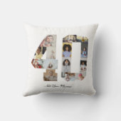 40枚の写真コラージュ クッション (裏面)
