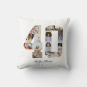 40枚の写真コラージュ クッション (正面)