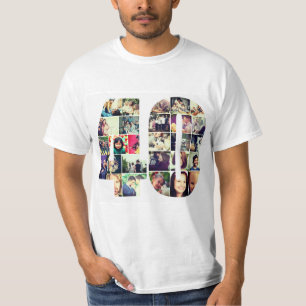 40枚の写真コラージュ Tシャツ