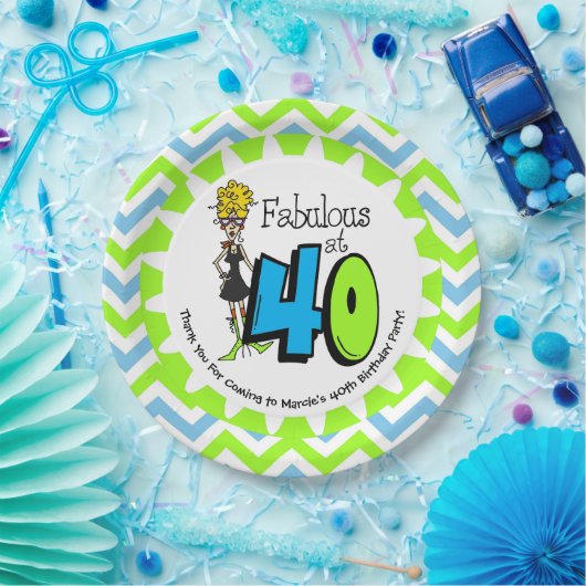40枚の第40誕生日の紙皿ですばらしい ペーパープレート (パーティー)