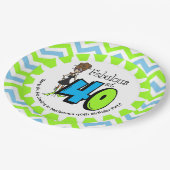 40枚の第40誕生日の紙皿のブルネットのすばらしい ペーパープレート (アングル)