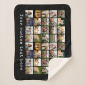 40枚パーソナライズされたのコラージュ シェルパブランケット (正面)