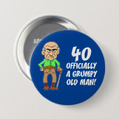 40正式に不機嫌な老人ボタン 缶バッジ (正面&裏面)
