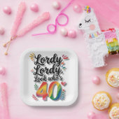 40歳おめでとう！ 誕生日パーティー ペーパープレート (パーティー)