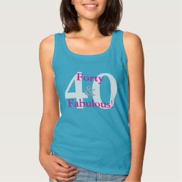 40歳おめでとう！青とピンクのカスタムバースデー Tシャツ
