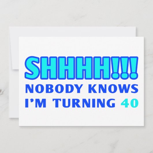 40歳おもしろいの招待状 招待状 (正面)