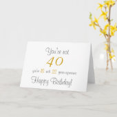 40歳おもしろいの誕生日あいさつカード カード (黄色い花)