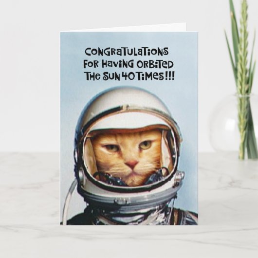 40歳おもしろいの誕生日おめでとうカード カード (正面)