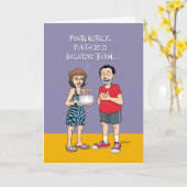 40歳おもしろいの誕生日おめでとう カード (黄色い花)