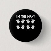 40歳おもしろいの誕生日この手40歳 缶バッジ (正面)