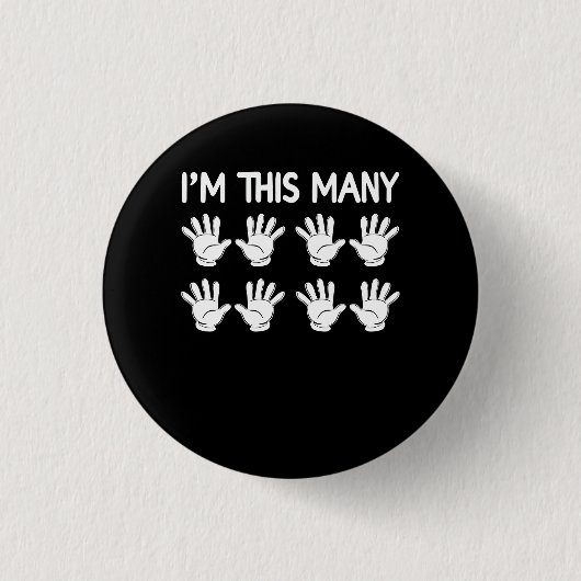 40歳おもしろいの誕生日この手40歳 缶バッジ (正面)