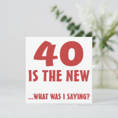 40歳おもしろいの誕生日にプレゼント カード (スタンド正面)