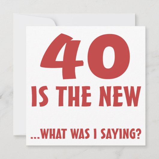 40歳おもしろいの誕生日にプレゼント カード (正面)