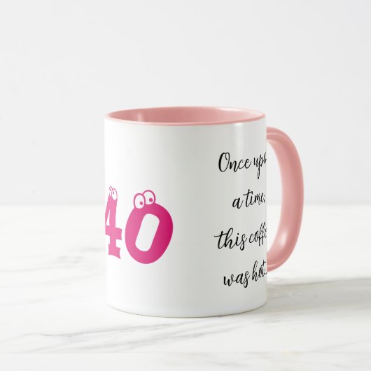 40歳おもしろいの誕生日のプレゼント、私は暑かった。 マグカップ (正面右)