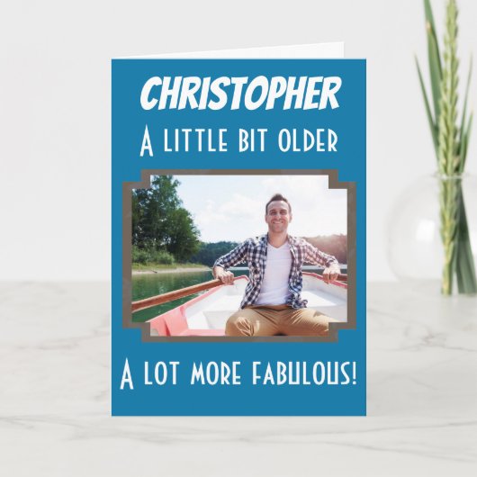 40歳おもしろいの誕生日の写真 カード (正面)