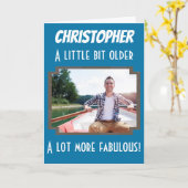 40歳おもしろいの誕生日の写真 カード (黄色い花)