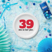 40歳おもしろいの誕生日の年齢が40歳に戻る ペーパープレート (パーティー)