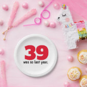 40歳おもしろいの誕生日の年齢が40歳に戻る ペーパープレート (パーティー)