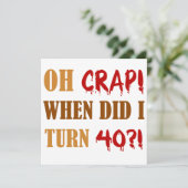 40歳おもしろいの誕生日ガグギフト カード (スタンド正面)
