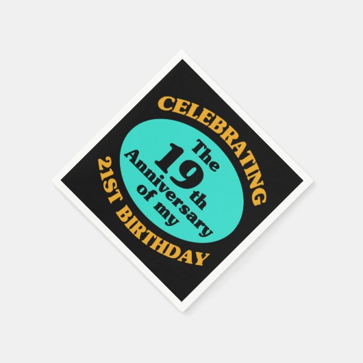 40歳おもしろいの誕生日ガグギフト スタンダードカクテルナプキン (角)