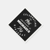 40歳おもしろいの誕生日パーソナライズされた スタンダードカクテルナプキン (角)