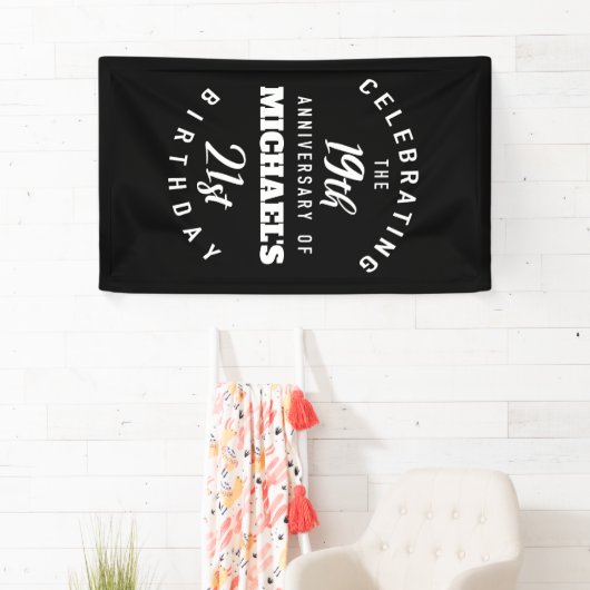 40歳おもしろいの誕生日パーソナライズされた 横断幕 (インサイチュ)