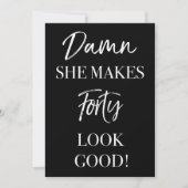 40歳おもしろいの誕生日パーティー 招待状 (正面)