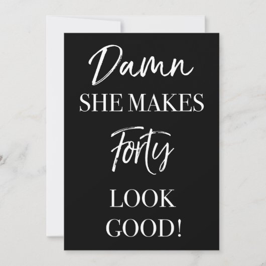 40歳おもしろいの誕生日パーティー 招待状 (正面)