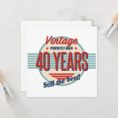 40歳おもしろいの誕生日ファッションド カード (正面/裏面インサイチュ)