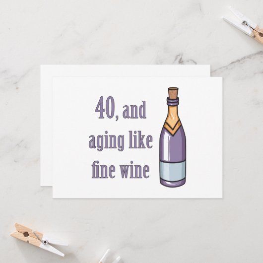 40歳おもしろいの誕生日プレゼントアイディア カード (正面/裏面インサイチュ)