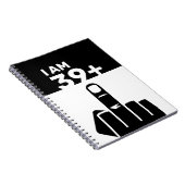 40歳おもしろいの誕生日プレゼント39プラス1市松模様に ノートブック (右側)