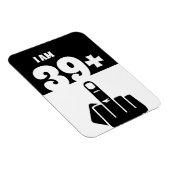 40歳おもしろいの誕生日プレゼント39プラス1市松模様に マグネット (右側)