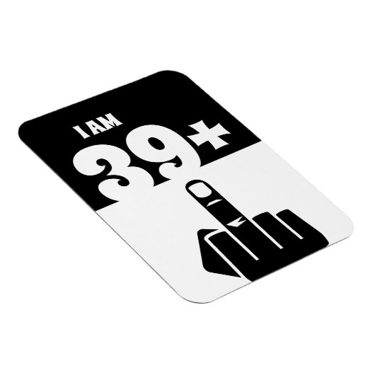 40歳おもしろいの誕生日プレゼント39プラス1市松模様に マグネット (右側)